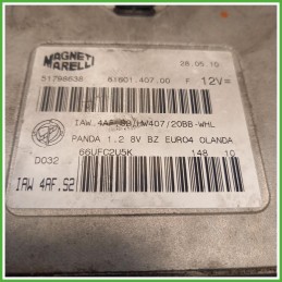 Centralina Motore Iniezione ECU Magneti Marelli IAW4AF.S2 Fiat Panda 2 Serie 1.2 GPL 51798638 Benzina GPL 2009-2010