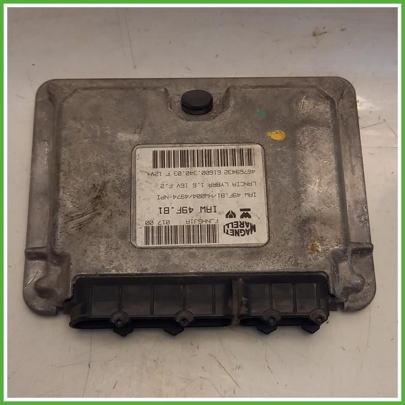 Centralina Motore Iniezione ECU Magneti Marelli IAW49F.B1 Lancia Lybra SW 1.6 16v. 46769432 Benzina 1999-2001