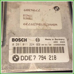 Centralina Motore Iniezione ECU Bosch 0281011224 Bmw Serie 5 E60 Berlina 530d 3.0 24v. 13617794218 Gasolio 2003-2010