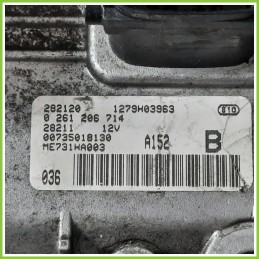 Centralina Motore Iniezione ECU BOSCH 0261206714 ALFA ROMEO 147 W8 1.6 16V TS CONNECT 735018130 Benzina 2000 2006