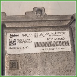 Centralina Motore Iniezione ECU Valeo V29059263A Citroen C3 2 Serie 1.2 VTi 12v. 1608817680 Benzina 2013-2016