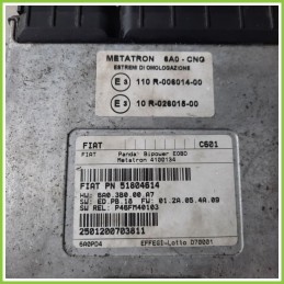Centralina Motore Iniezione ECU METATRON 6A0-CNG FIAT PANDA 2Q 1.2 DYNAMIC NAT. POWER 51804614 Benzina-Metano 2003 2010