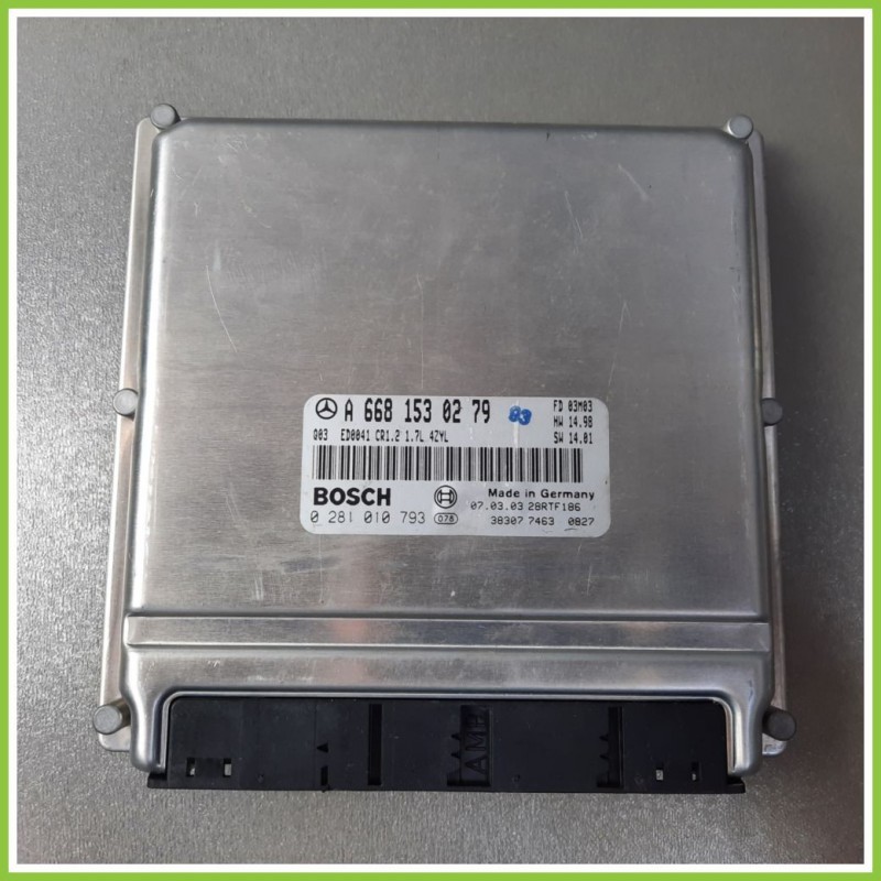 Centralina Motore Iniezione ECU BOSCH 0281010793 MERCEDES-BENZ Classe A W168 170 CDI A6681530279 Diesel 2001 2004