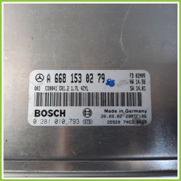 Centralina Motore Iniezione ECU BOSCH 0281010793 MERCEDES-BENZ Classe A W168 170 CDI A6681530279 Diesel 2001 2004