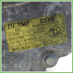 Compressore Clima AC Aria Condizionata Denso 5A787520051747318 Fiat Punto 2 Serie 71797201 2003-2009