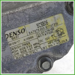 Compressore Clima AC Aria Condizionata Denso 5A787520051747318 Lancia Musa 2 Serie 51747318 2007-2011