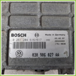 Centralina Motore Iniezione ECU BOSCH 0261204616 VOLKSWAGEN POLO 3a Serie 1.4I 16V 030906027AA Benzina 1994 2001
