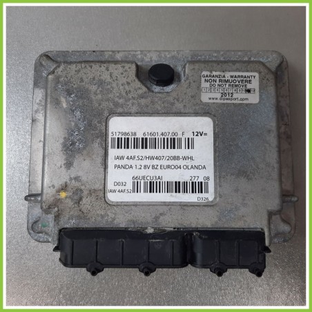 Centralina Motore Iniezione ECU MAGNETI MARELLI IAW4AF.S2 FIAT PANDA 2Q 1.2 DYNAMIC 51798638 Benzina 2003 2010