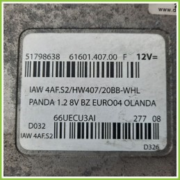 Centralina Motore Iniezione ECU MAGNETI MARELLI IAW4AF.S2 FIAT PANDA 2Q 1.2 DYNAMIC 51798638 Benzina 2003 2010