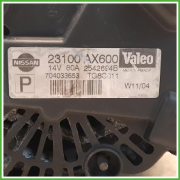Alternatore Valeo 2542694B Nissan Micra 3 Serie 23100AX600 2003-2005