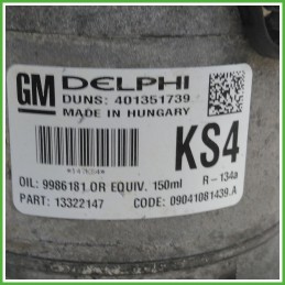 Compressore Clima AC Aria Condizionata Delphi 401351739 Opel Zafira B 95517233 2010-2011
