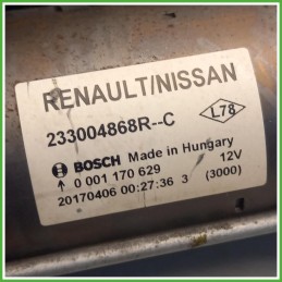 Motorino Avviamento Bosch 0001170629 Renault Kadjar 233004868R 2015-2018