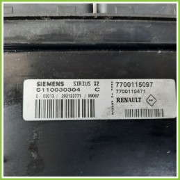 Centralina Motore Iniezione ECU SIEMENS S110030304 RENAULT CLIO 2a Serie 1.4 RT 7700115097 Benzina 1998 2001
