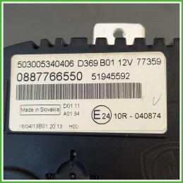 Quadro strumenti contachilometri tachimetro 503005340406 Fiat Panda 3 Serie 0.9 Turbo Twinair Natural Power 51988479 2012-2020