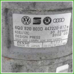 Compressore Clima AC Aria Condizionata Denso 447220812 Volkswagen Polo 4 Serie 6Q0820803D 2003-2005