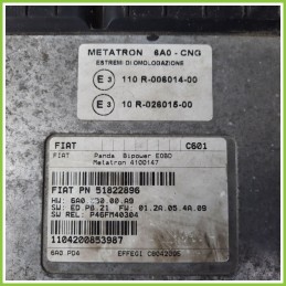 Centralina Motore Iniezione ECU METATRON 4100147 FIAT PANDA 2Q 1.2 DYNAMIC NAT. POWER 51822896 Benzina-Metano 2003 2010
