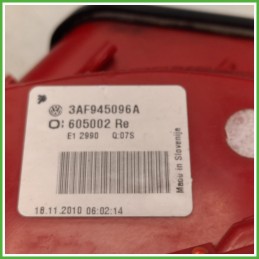Fanale Fanalino Destro DX  Volkswagen Passat 6 Serie 2010-2014 3AE945096F Originale Usato