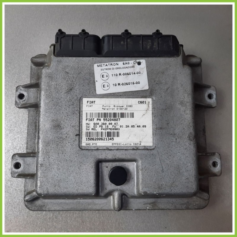 Centralina Motore Iniezione ECU METATRON 4100120 FIAT PUNTO 2U 1.2 8V NATURAL POWER 55204807 Benzina-Metano 2003 2007