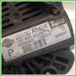 Alternatore Valeo TG8S019 Nissan Micra 3 Serie 23100AX62A 2003-2005