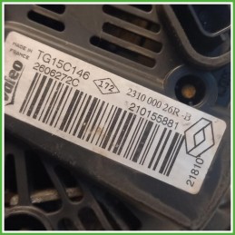 Alternatore Valeo TG15C146 Renault Megane 3 Serie 231002543R 2008-2012