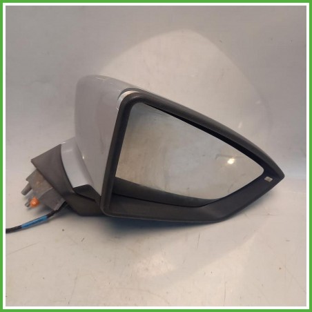 Specchio Specchietto Retrovisore Destro DX Grigio Seat Leon 5F1 2013-2016  Originale Usato