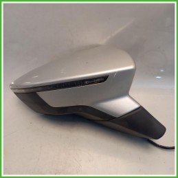 Specchio Specchietto Retrovisore Destro DX Grigio Seat Leon 5F1 2013-2016  Originale Usato