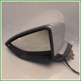Specchio Specchietto Retrovisore Sinistro SX Grigio Seat Leon 5F1 2013-2016  Originale Usato