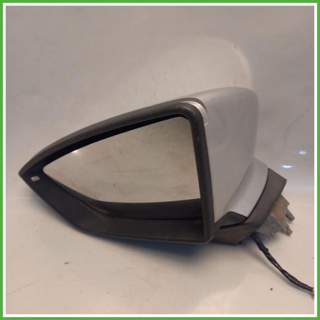 Specchio Specchietto Retrovisore Sinistro SX Grigio Seat Leon 5F1 2013-2016  Originale Usato