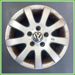Cerchio Singolo in Lega Volkswagen Golf 5 Serie 15 pollici 15 6.5J 4x112 ET50 1pz 1K0601027T03C Originale Usato al pz