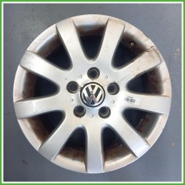 Cerchio Singolo in Lega Volkswagen Golf 5 Serie 15 pollici 15 6.5J 4x112 ET50 1pz 1K0601027T03C Originale Usato al pz