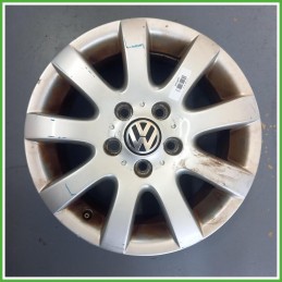 Cerchio Singolo in Lega Volkswagen Golf 5 Serie 15 pollici 15 6.5J 4x112 ET50 1pz 1K0601027T03C Originale Usato al pz