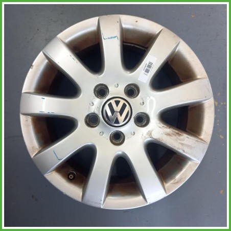 Cerchio Singolo in Lega Volkswagen Golf 5 Serie 15 pollici 15 6.5J 4x112 ET50 1pz 1K0601027T03C Originale Usato al pz