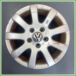 Cerchio Singolo in Lega Volkswagen Golf 5 Serie 15 pollici 15 6.5J 4x112 ET50 1pz 1K0601027T03C Originale Usato al pz