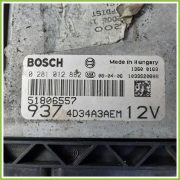 Centralina Motore Iniezione ECU BOSCH 0281012882 FORD FIESTA CBK 1.4 TDCI 51806557 Diesel 2005 2008