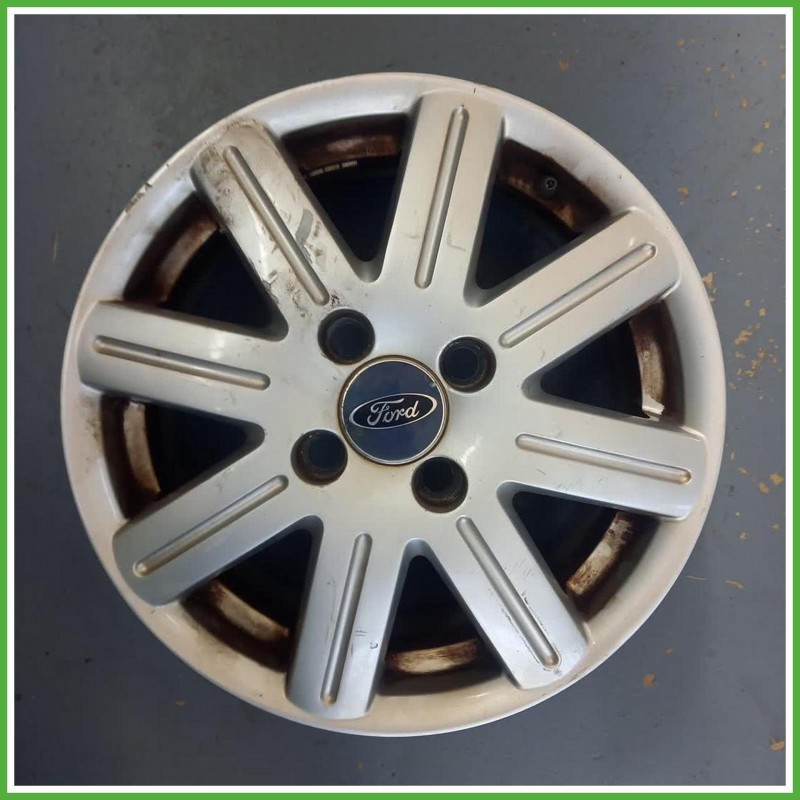 Cerchio Singolo in Lega Ford Fiesta 5 Serie 15 pollici 15 5.0J 4x108 ET52.5 1pz 1077166 Originale Usato al pz