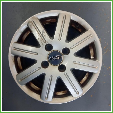 Cerchio Singolo in Lega Ford Fiesta 5 Serie 15 pollici 15 5.0J 4x108 ET52.5 1pz 1077166 Originale Usato al pz