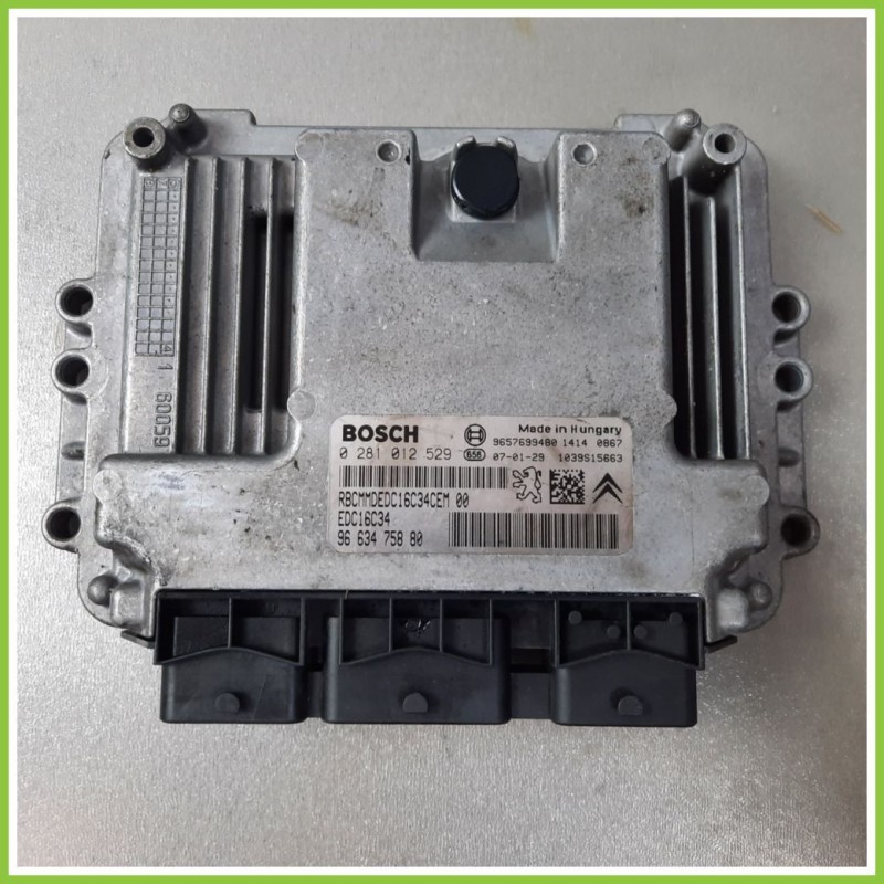 Centralina Motore Iniezione ECU BOSCH 0281012529 PEUGEOT 207 1.4 HDI 9663475880 Diesel 2006 2009