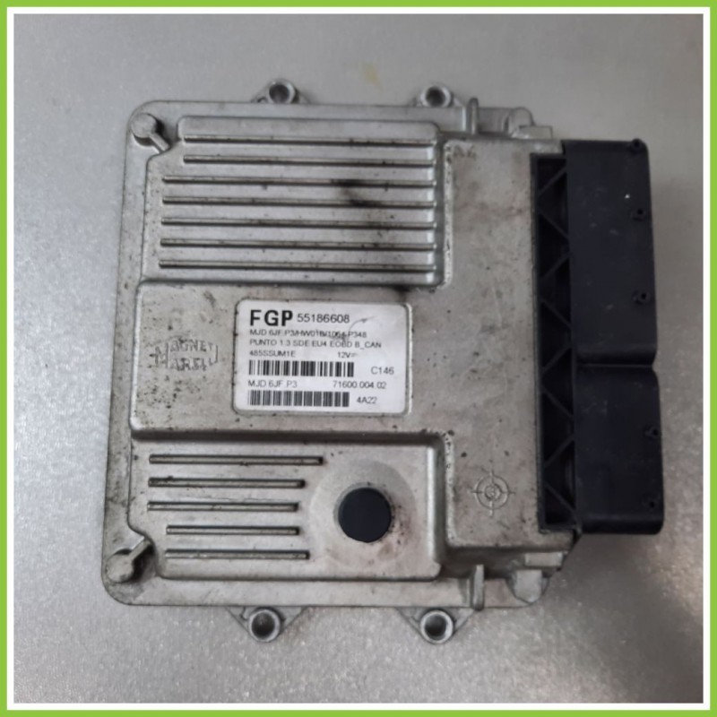 Centralina Motore Iniezione ECU MAGNETI MARELLI MJD6JF.P3 FIAT PUNTO 2U 1.3 MJT 16V 55186608 Diesel 2003 2007