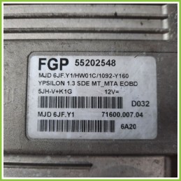 Centralina Motore Iniezione ECU MAGNETI MARELLI MJD6JF.Y1 LANCIA YPSILON TE 1.3 MJ 16V 55202548 Diesel 2003 2006