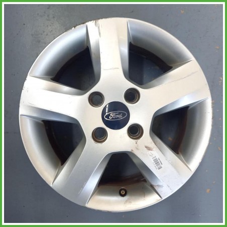 Cerchio Singolo in Lega Ford Fiesta 5 Serie 15 pollici 15 6.0J 4x108 ET52.5 1pz 1077166 Originale Usato al pz