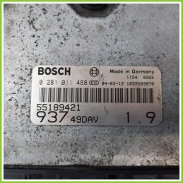 Centralina Motore Iniezione ECU BOSCH 0281011488 ALFA ROMEO 147 W8 1.9 JTD DISTINCT. 55189421 Diesel 2000 2006