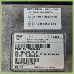 Centralina Motore Iniezione ECU METATRON 4100120 FIAT PUNTO 2U 1.2 8V 55204807 Benzina 2003 2007