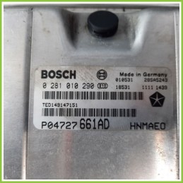 Centralina Motore Iniezione ECU BOSCH 0281010290 CHRYSLER VOYAGER/GRAND VOYAGER VOYAGER 2.5 CRD TED159147151 Diesel 2001 2004