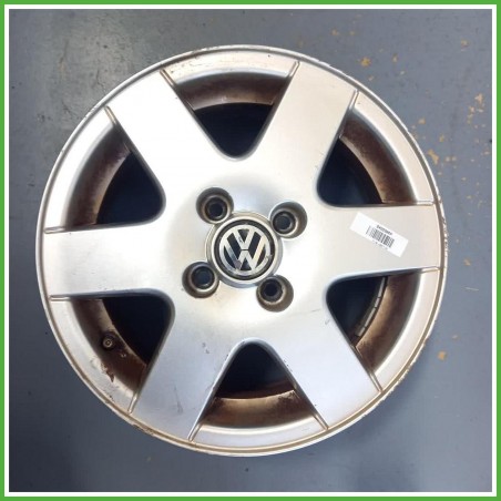 Cerchio Singolo in Lega Volkswagen Golf 3 Serie 14 pollici 14 6.0J 4x100 ET43 1pz 1H0601025A091 Originale Usato al pz