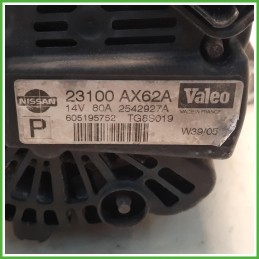Alternatore Valeo 2542927A Nissan Micra 3 Serie 23100AX62B 2003-2005