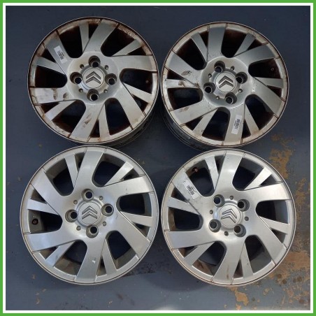 Cerchi in Lega Citroen C1 1 Serie 14 pollici 14 4.5J 4x100 ET39 4pz 5401P0 Originale Usato