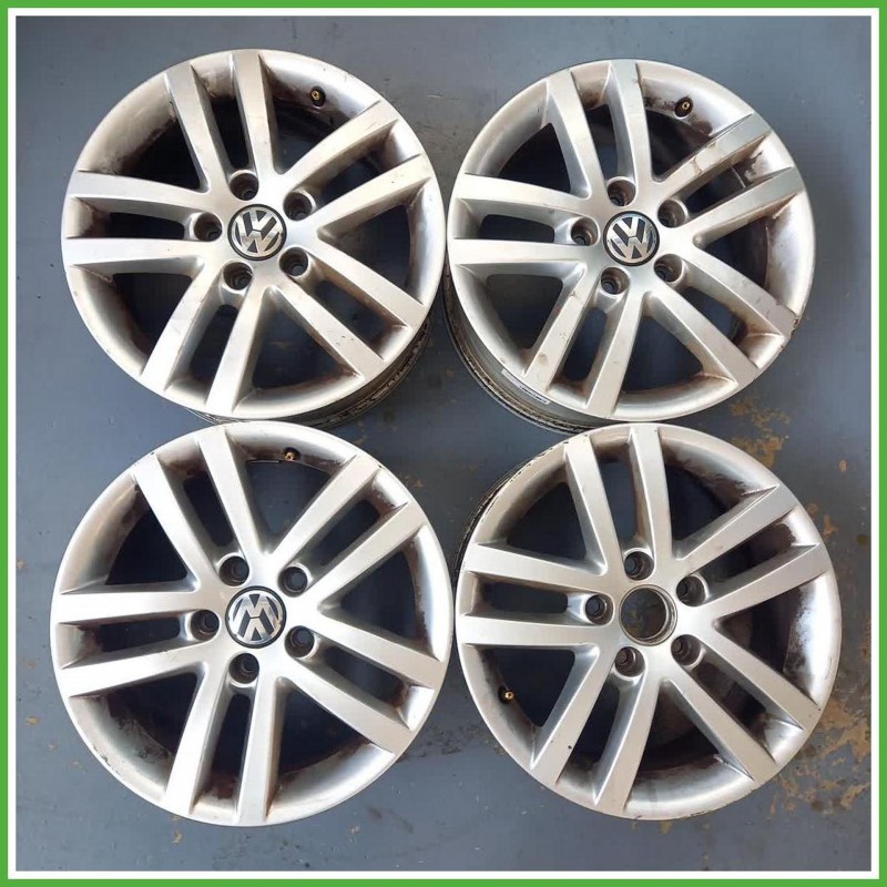 Cerchi in Lega Volkswagen Golf 6 Serie 16 pollici 16 6.5J 5x112 ET50 4pz 1K0601027K03C Originale Usato