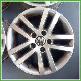 Cerchi in Lega Volkswagen Golf 6 Serie 16 pollici 16 6.5J 5x112 ET50 4pz 1K0601027K03C Originale Usato