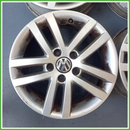 Cerchi in Lega Volkswagen Golf 6 Serie 16 pollici 16 6.5J 5x112 ET50 4pz 1K0601027K03C Originale Usato