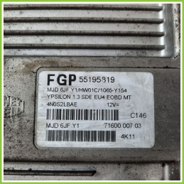 Centralina Motore Iniezione ECU MAGNETI MARELLI MJD6JF.Y1 LANCIA YPSILON TE 1.3 MJ 16V 55195818 Diesel 2003 2006